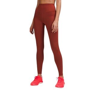 Lululemon Wunder Train High-Rise Leggings 28" Cayenne Orange Red Everlux Sz 8
